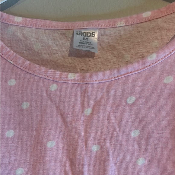 Soft Pink Short Sleeve Tee with Ruffle Sleeves - Picture 2 of 7